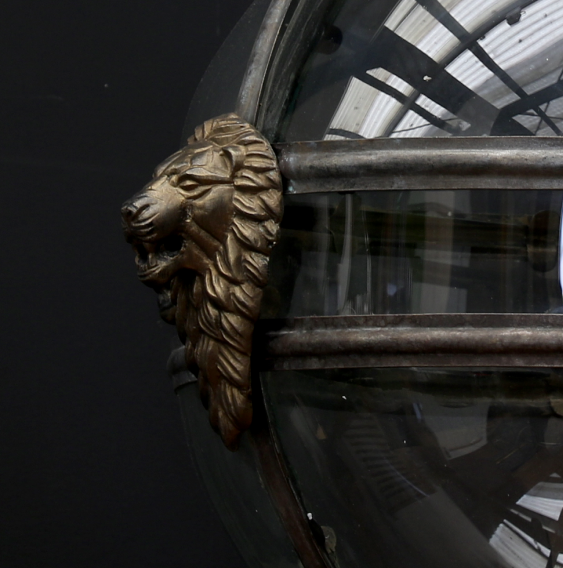 Globe Lion Lantern // Antique Brass